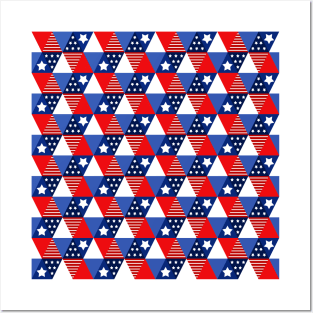 USA triangles Posters and Art